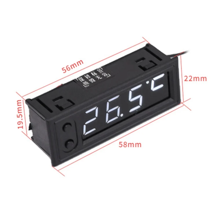 CAR2973_B3.webp 3 in 1 DC5-50V Car High-precision Electronic LED Luminous Clock + Thermometer + Voltmeter - Image 4
