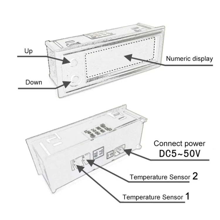 CAR2973_B6.webp 3 in 1 DC5-50V Car High-precision Electronic LED Luminous Clock + Thermometer + Voltmeter - Image 7