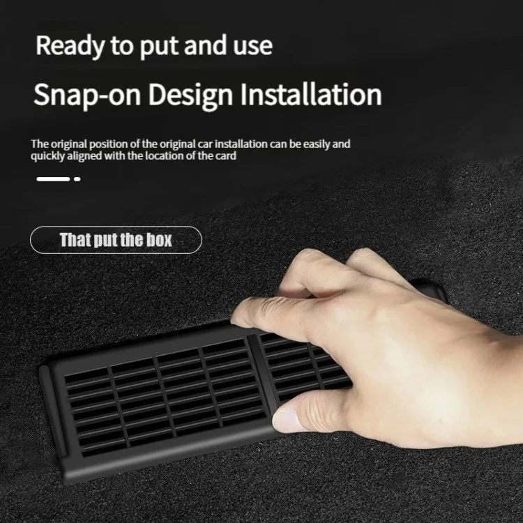 CAR3006_4.webp For Tesla Model Y 2pcs / Set Buckle Style Air Outlet Protective Cover Under Car Seat - Image 5