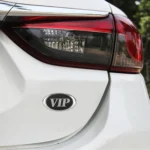Car Oval Style VIP Metal Personalized Decorative Stickers, Size: 6.5 x 3.5 x 0.5cm