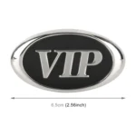 Car Oval Style VIP Metal Personalized Decorative Stickers, Size: 6.5 x 3.5 x 0.5cm - Image 4