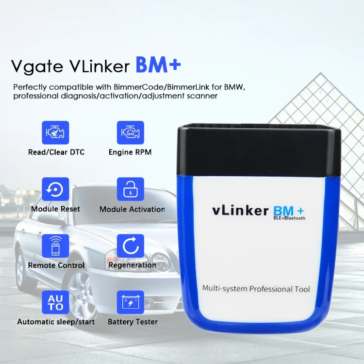 CAR3105_3.webp Vgate VLINKER BM+ V2.2 Bluetooth 4.0 Car OBD Fault Diagnosis Detector - Image 4