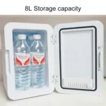 8L 37-48W Tempered Glass Panel Car / Home Mini Refrigerator, EU Plug - Image 5