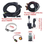 CP-5221 UTV Turn Signal Kit with Horn, Plug and Play Street Legal with Column Turn Switch and 105, Amber LED Blinker Kit - Image 9