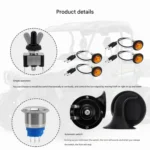 CP-5227 UTV / ATV Turn Signal Kit, Street Legal Kit with Toggle Switch - Image 5