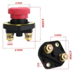 12V / 24V Car Modified Power Ignition Switch With Terminal Block Battery Isolation Power Disconnect Switch 52-45749 - Image 5