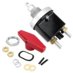 300A High Current Silver-plated Copper 12V-36V Battery Cut Off Switch with Red Handle Isolator - Image 4