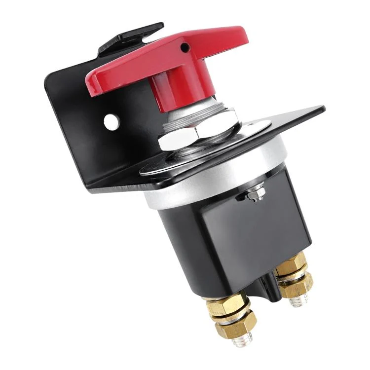 CAR4725_1.webp 300A High Current Silver-plated Copper 12V-36V Battery Cut Off Switch with Red Handle Isolator & Lock-Out Plate - Image 2
