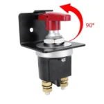 300A High Current Silver-plated Copper 12V-36V Battery Cut Off Switch with Red Handle Isolator & Lock-Out Plate - Image 5