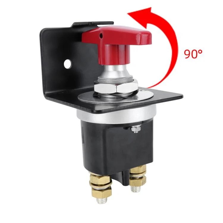 CAR4725_4.webp 300A High Current Silver-plated Copper 12V-36V Battery Cut Off Switch with Red Handle Isolator & Lock-Out Plate - Image 5