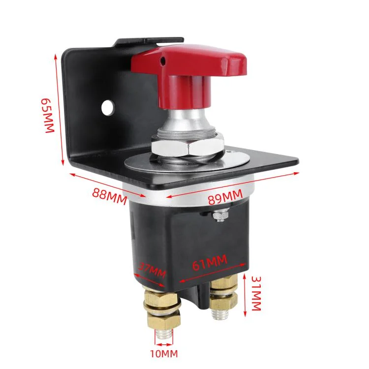 CAR4725_5.webp 300A High Current Silver-plated Copper 12V-36V Battery Cut Off Switch with Red Handle Isolator & Lock-Out Plate - Image 6