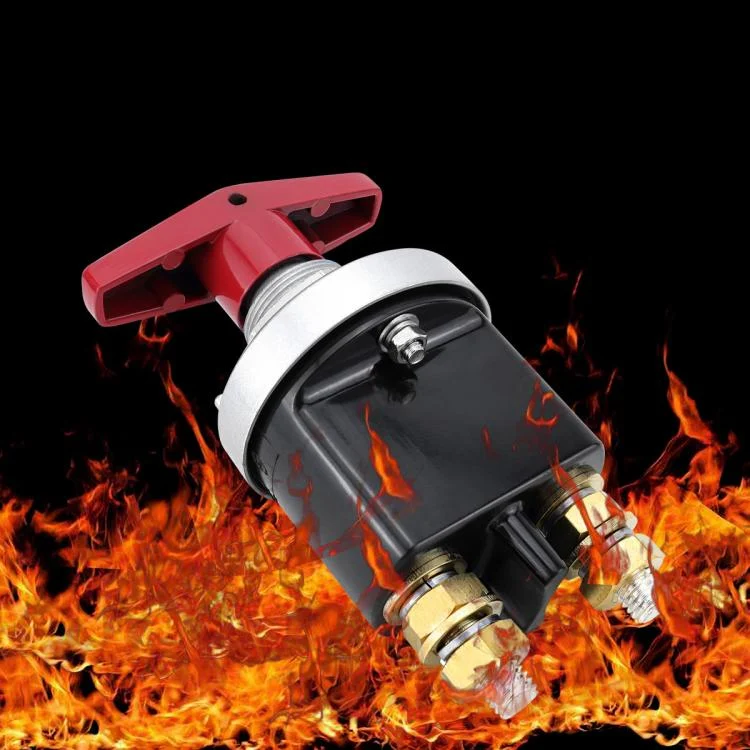 CAR4725_6.webp 300A High Current Silver-plated Copper 12V-36V Battery Cut Off Switch with Red Handle Isolator & Lock-Out Plate - Image 7