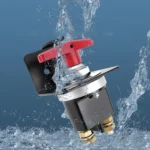 300A High Current Silver-plated Copper 12V-36V Battery Cut Off Switch with Red Handle Isolator & Lock-Out Plate - Image 8