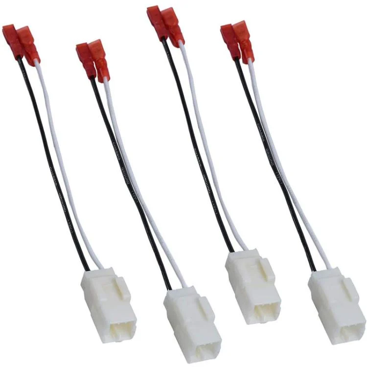 4pcs Speaker Wire Harness Adapter Car Audio Connector Cable for Jeep / Chrysler / Dodge