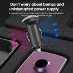 SHUNWEI SD-1904 Dual Socket Car Cigarette Lighter Splitter with USB Charger - Image 3