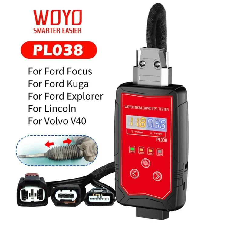 CAR4788BR_4.webp WOYO PL038 For Ford Focus, Kuga, Explorer, Lincoln, Volvo V40 Iron Shell Electric Power Steering Wheel Motor EPS Tester - Image 5