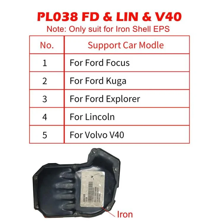CAR4788BR_5.webp WOYO PL038 For Ford Focus, Kuga, Explorer, Lincoln, Volvo V40 Iron Shell Electric Power Steering Wheel Motor EPS Tester - Image 6