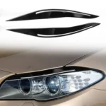 Pair Car Lamp Eyebrow Soft Decorative Sticker for BMW 5 Series F10 2010-2013, with Hole