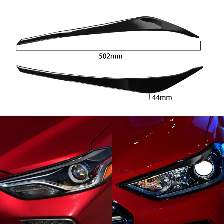 CAR6524B_4.webp Pair Car Lamp Eyebrow Soft Decorative Sticker for Hyundai Elantra 2016-2018 - Image 5