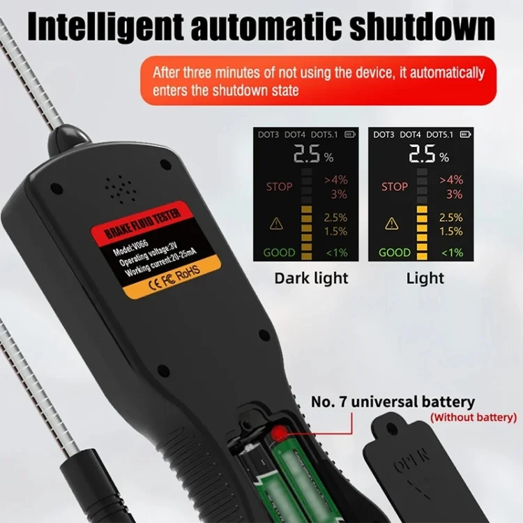 CAR7411_7.webp V066 Car Brake Fluid Detection Pen Moisture Tester - Image 8