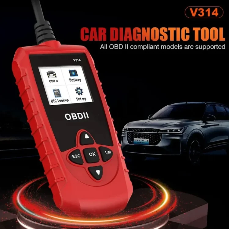CAR7412_1.webp V314 Car OBD Diagnostic Instrument Fault Clear Code Reader - Image 2