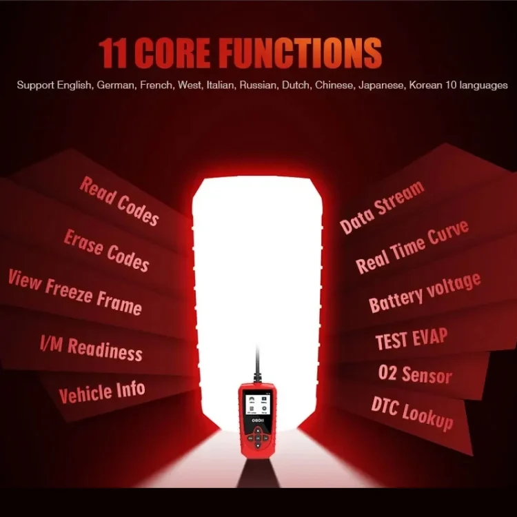 CAR7412_2.webp V314 Car OBD Diagnostic Instrument Fault Clear Code Reader - Image 3