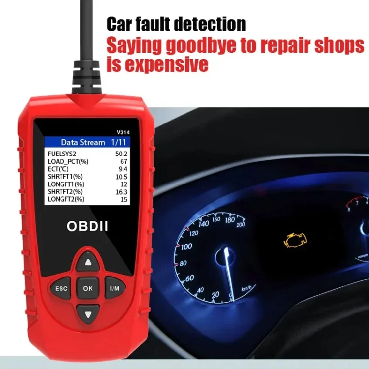 CAR7412_3.webp V314 Car OBD Diagnostic Instrument Fault Clear Code Reader - Image 4