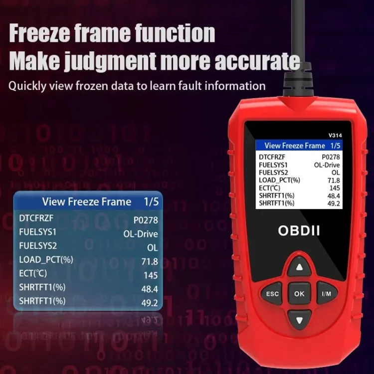 CAR7412_5.webp V314 Car OBD Diagnostic Instrument Fault Clear Code Reader - Image 6