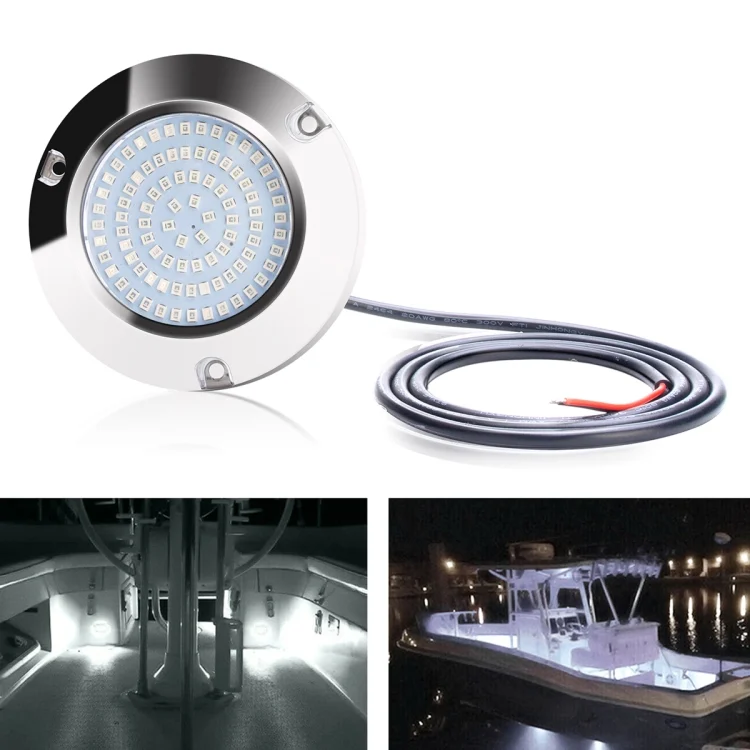 CAR9722WL.webp Ship / Yacht 10-30V 90LEDs Waterproof Stainless Steel Underwater Light - Image 1