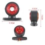 2pcs Car / Truck 12-30V 20LEDs Red Yellow Side Marker Indicator Lights Bulb Lamp - Image 2