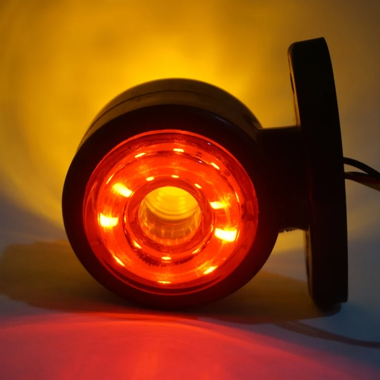 CAR9728_3.webp 2pcs Car / Truck 12-30V 20LEDs Red Yellow Side Marker Indicator Lights Bulb Lamp - Image 4