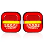 2pcs 12-24V 28LEDs Square Trailer Taillight - Image 2