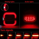 2pcs 12-24V 28LEDs Square Trailer Taillight - Image 5