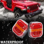 2pcs 12-24V 28LEDs Square Trailer Taillight - Image 6
