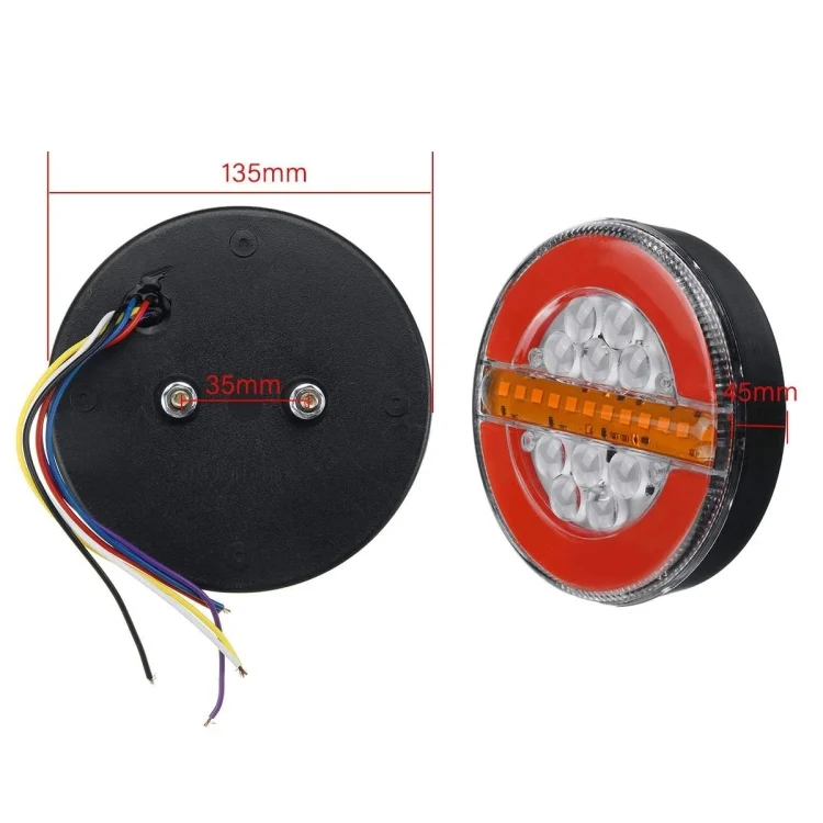 CAR9732_1.webp 4 inch 24V Truck LED Flowing Water Taillight - Image 2