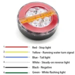 4 inch 24V Truck LED Flowing Water Taillight - Image 3