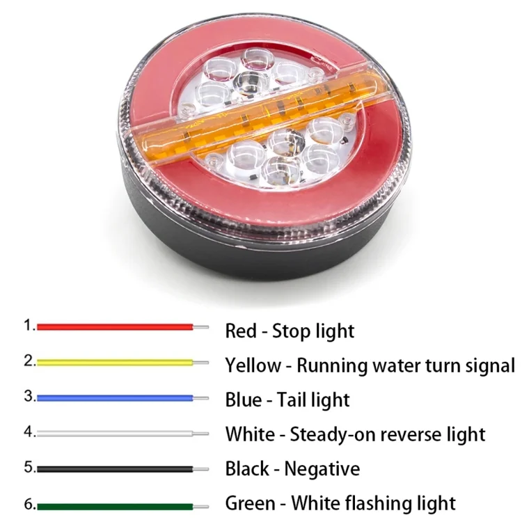 CAR9732_2.webp 4 inch 24V Truck LED Flowing Water Taillight - Image 3