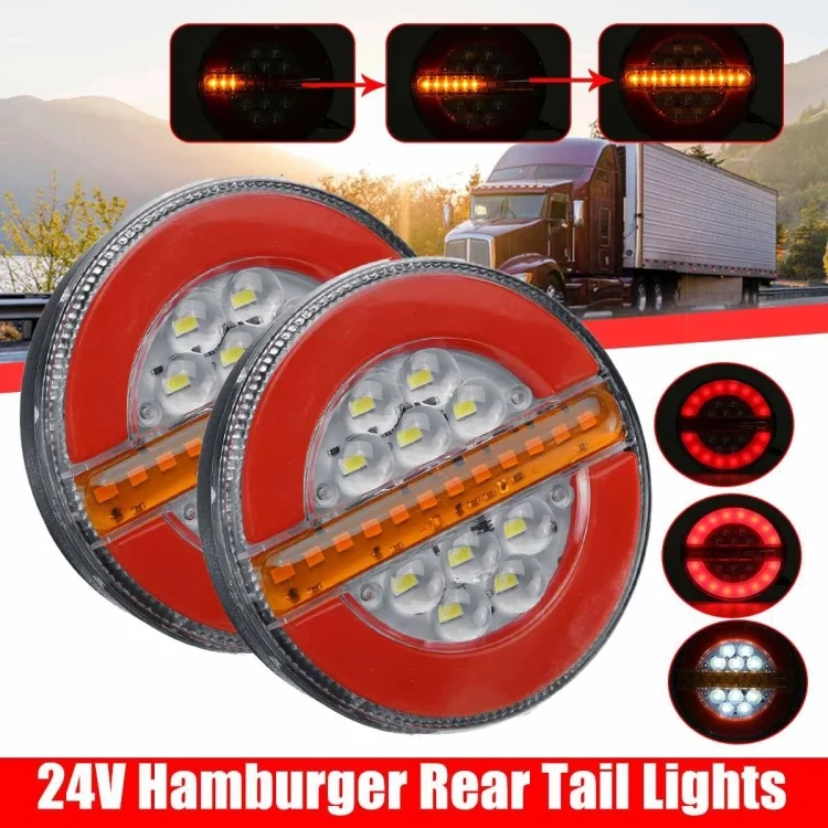 CAR9732_4.webp 4 inch 24V Truck LED Flowing Water Taillight - Image 5