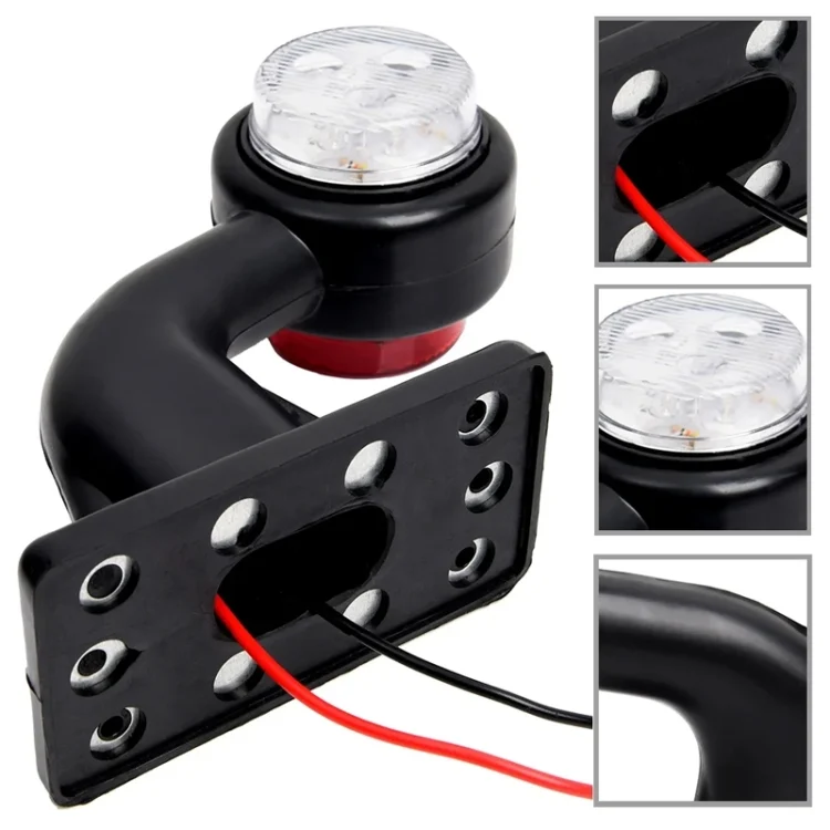CAR9733_3.webp 2pcs Car / Truck 12-30V LED Red White Side Marker Indicator Lights Bulb Lamp - Image 4