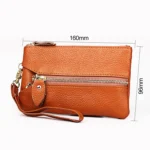 2001 Horizontal Square Litchi Texture Wallet Clutch Bag for Ladies, with Detachable Hand Strap & 6 Key Rings - Image 3
