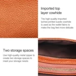 2001 Horizontal Square Litchi Texture Wallet Clutch Bag for Ladies, with Detachable Hand Strap & 6 Key Rings - Image 5