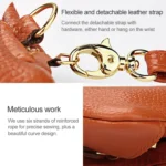 2001 Horizontal Square Litchi Texture Wallet Clutch Bag for Ladies, with Detachable Hand Strap & 6 Key Rings - Image 6