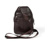 6023 Casual Litchi Texture Soft Face Full-grain Cowhide One Shoulder Crossbody Bag for Men - Image 2