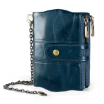LT3539 Cowhide Leather Zipper Buckle Anti-magnetic RFID Wallet Clutch Bag for Men, with Card Slots & Shoulder Strap - Image 2