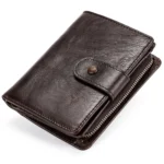 TP-201 Crazy Horse Leather Multi-functional Lather RFID Clasp Retro Wallet - Image 2