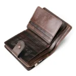TP-201 Crazy Horse Leather Multi-functional Lather RFID Clasp Retro Wallet - Image 4