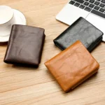TP-191 Oil Wax Leather Multi-functional RFID Three-fold Wallet - Image 5