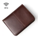 TP-195 Oilskin Leather Multi-functional Change Purse RFID Leather Wallet