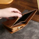 TP-195 Oilskin Leather Multi-functional Change Purse RFID Leather Wallet - Image 3