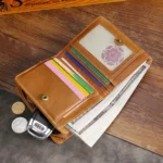 TP-195 Oilskin Leather Multi-functional Change Purse RFID Leather Wallet - Image 4